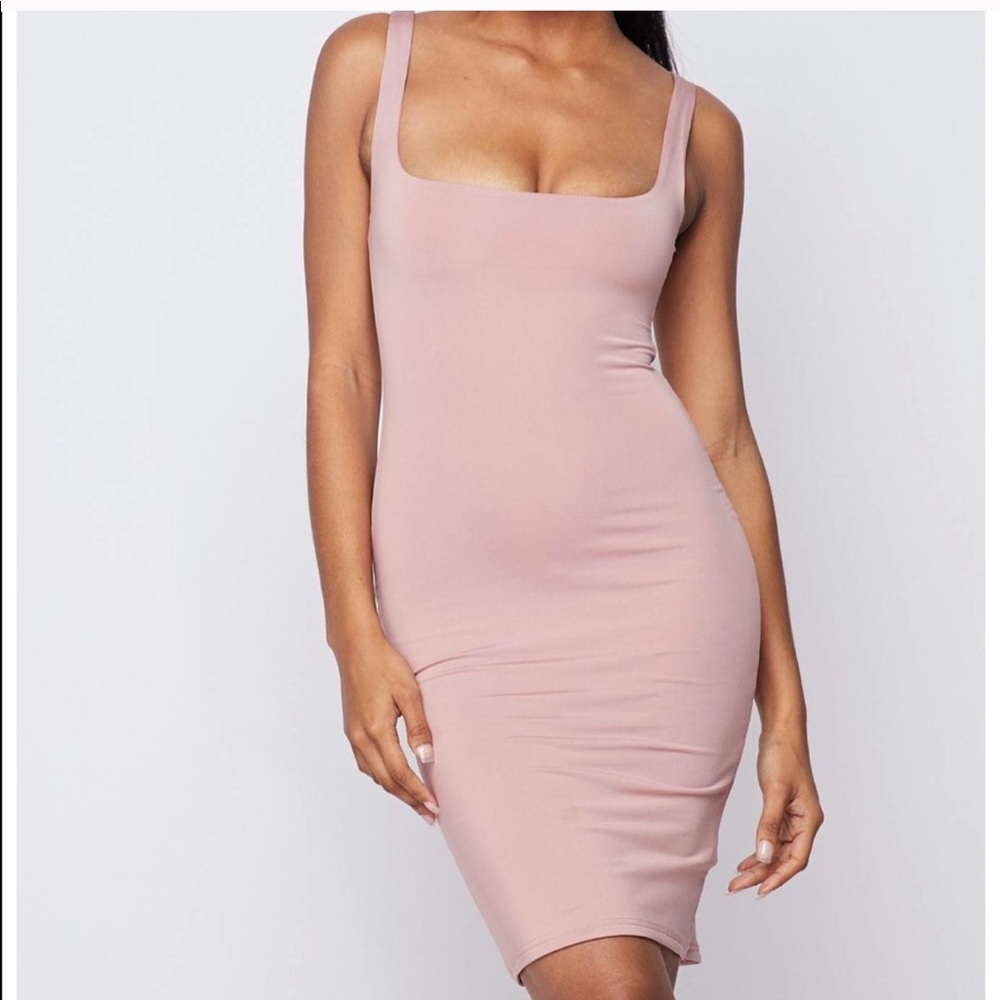 Mauve Pink Bodycon Mini Dress